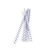 Kikkerland Biodegradable Paper Straws, Blue Polka Dots, Box of 144