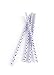 Kikkerland Biodegradable Paper Straws, Blue Polka Dots, Box of 144