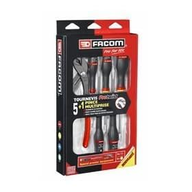 Coffret 5 tournevis + 1 pince multiprise AS5.170PG