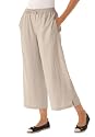 Cropped linen blend pants