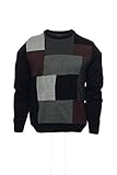 UPC 796129003069 product image for New Tricots St. Raphael Patchwork Mens Large Crewneck Sweater Black L | upcitemdb.com