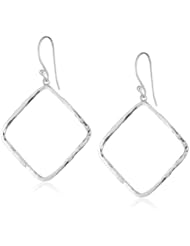 Argento Vivo Silver-Tone Ham Open Diamond Drop Earrings