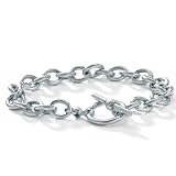 Silver Rolo Charm Bracelet 7 1 / 2 &acute; - B000086JO8