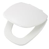 Bemis 124-0200-000 White Top-Tite Round Closed Front Toilet Seat With Cover And Top-Tite Hinges 124
