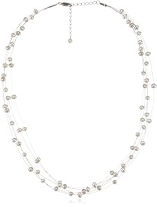 Valero  Pearls  Damen-Kette  Süßwasser-Zuchtperlen  weiß  Edelstahl  draht  u   mm  antelt  00400311