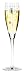 Champagne Glass, Pearls, Red Blooms, Designer Color Enamel Prosecco Flute in Gift Box