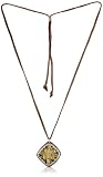 Presh Fir Sari Fabric Silver-Plated Diamond-Shape Pendant Necklace