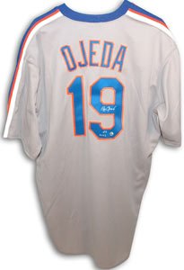 Bob Ojeda Signed New York Mets Gray Majestic Throwback Jersey