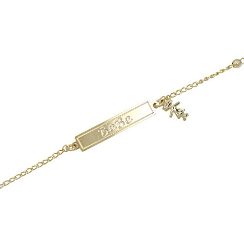 Charm Baby Girl Kids Gold Plated 14k Identification Tag ID Bracelet Thin 5.5"
