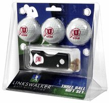 Utah Utes 3 Golf Ball Gift Pack With Spring Action Tool