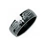 Bague Homme Anneau 7 mm Tribal noir Acier et Ruthe&hellip de So Chic Bijoux