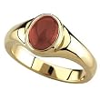 14K Yellow Gold Cabochon Mozambique Garnet Ring