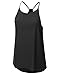 JJ Perfection Women's Solid Racerback Camisole Tank Top With Back Keyhole