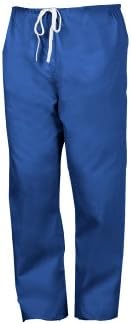 Worklon 895XXXXL Polyester/Cotton Unisex Scrub Pant with Drawcord Closure, Navy, 4X-Large
