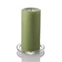 Set of 24 Hand Poured 3" x 6" Pillar Candles, Green Unscented