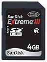 SanDisk 4 GB Extreme III SDHC Card (SDSDRX3-4096-A21, Retail Package)