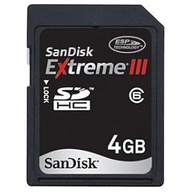 31DiijiTq9L. SL500 AA280  SanDisk 4 GB Extreme III SDHC Card
