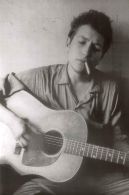 Bob Dylan Cigarette and Guitar Music Poster Print