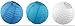 Derker 9pcs Sky Blue+Light Blue+White Chinese/Japanese Paper Lanterns/Lamps Assortment, Paper Lantern Value Pack Party Accessory(8 Inch) (Blue)
