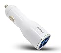 PowerGen Dual USB 2A 10w (fast) Heavy Duty Ouput Car Charger - White