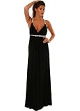 Forever Unique Black Crystal Embellished Twisted Back Noreen Ball Gown