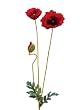 Pack of 12 Decorative Artificial Lipstick Red Poppy Silk Flower Sprays 30"