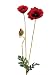 Pack of 12 Decorative Artificial Lipstick Red Poppy Silk Flower Sprays 30"