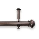 Source Global Bold Pole Adjustable Curtain Rod Set, 86-Inch to 144-Inch, Walnut