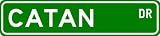 CATAN Street Sign ~ Personalized Family Lastname Sign ~ Gameroom, Basement, Garage Sign Novelty** METAL ALUMINUM
