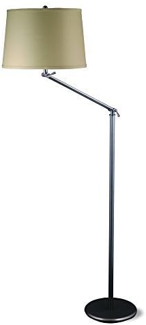 Lighting Enterprises F-1495/9485 Oil Rubbed Bronze Floor Lamp with Khaki Linen Hardback Shade by Lighting Enterprises