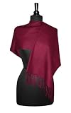 100% Pashmina Plum/Burgandy Shawl Wrap. Woman's Scarf.