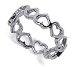 Sterling Silver 5 MM Cute Tiny Hearts Band Ring
