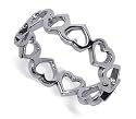Sterling Silver 5 MM Cute Tiny Hearts Band Ring