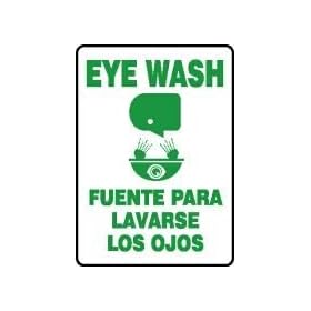 10X7 EYE WASH BI-S 10X7" Sign