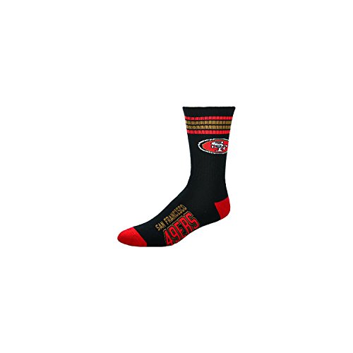 NFL 4 Stripe Deuce Crew Socks Mens-Size Large(10-13)
