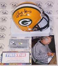 Bart Starr Autographed Green Bay Packers Mini Football Helmet with 