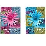 BRIGHT DAISY enlargement photo book holds 36 4x6 prints ass't sold in 4's - 4x6