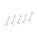 BodyJ4You 5PC Piercing Retainers Clear Bioflex Plastic 16G Labret Lip Ear Cartilage Tragus Helix Earring