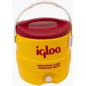 400 Series Coolers - 3gal red/yellow coolerplastic ind