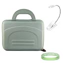 Silver Nylon Amazon Kindle DX Hardshell Carrying Case + White Ebook Reader Light + Live*Laugh*Love Wrist Band!!! (Kindle DX Not Included)