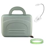 Silver Nylon Amazon Kindle DX Hardshell Carrying Case + White Ebook Reader Light + Live*Laugh*Love Wrist Band!!! (Kindle DX Not Included)