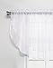 GoodGram High-End Semi Sheer Voile Custom Window Treatments Assorted Colors & Sizes (White, Single Ascot Valance)