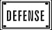 Defense 2 1/4 X 4 Aluminum Die-cut Sign