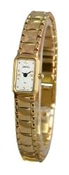 JAREL by Lucien Piccard Women's Gold-tone Bracelet Watch with White Dial. Model: JL-9201W