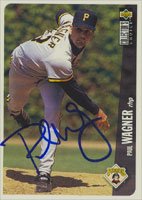 Paul Wagner, Pittsburgh Pirates, 1996 Upper Deck Collector's Choice Autographed Card