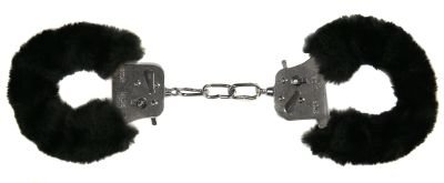 Black Furry Handcuffs