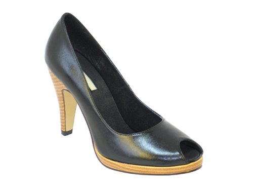 Buffalo T1501 Damen Peeptoe schwarz