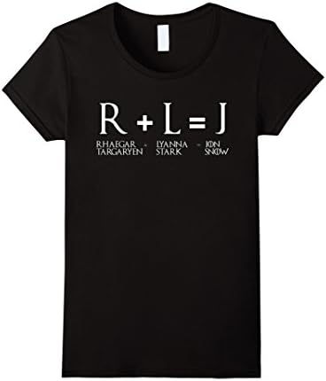Women's R+L=J Nerd Snow T-Shirt Jon Shirt Snow Tee Small Black