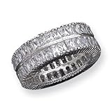 Sterling Silver CZ (Cubic Zirconia) Double Band Ring