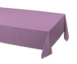 Creative Converting Plastic Table cover, 54 x 108, French Lilac Color, Package Of 1,   (Pack of 12)